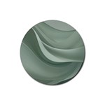 Silky Sage Abstract Elegant Print Design Rubber Coaster (Round)