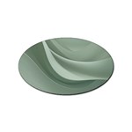 Silky Sage Abstract Elegant Print Design Sticker (Oval)