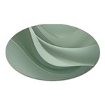 Silky Sage Abstract Elegant Print Design Oval Magnet