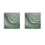 Silky Sage Abstract Elegant Print Design Cufflinks (Square)