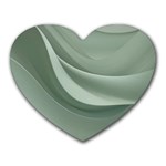 Silky Sage Abstract Elegant Print Design Heart Mousepad