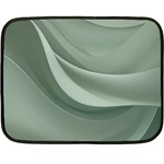 Silky Sage Abstract Elegant Print Design Fleece Blanket (Mini)