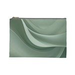 Silky Sage Abstract Elegant Print Design Cosmetic Bag (Large)