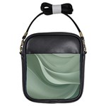 Silky Sage Abstract Elegant Print Design Girls Sling Bag