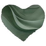 Silky Sage Abstract Elegant Print Design Large 19  Premium Heart Shape Cushions