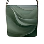 Silky Sage Abstract Elegant Print Design Flap Closure Messenger Bag (L)