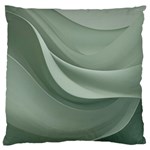 Silky Sage Abstract Elegant Print Design Large Premium Plush Fleece Cushion Case (Two Sides)