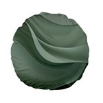 Silky Sage Abstract Elegant Print Design Standard 15  Premium Flano Round Cushions