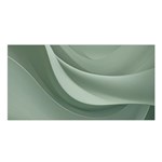 Silky Sage Abstract Elegant Print Design Satin Shawl 45  x 80 