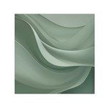 Silky Sage Abstract Elegant Print Design Square Satin Scarf (30  x 30 )