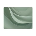 Silky Sage Abstract Elegant Print Design Premium Plush Fleece Blanket (Mini)