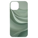 Silky Sage Abstract Elegant Print Design iPhone 14 Black UV Print Case