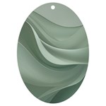 Silky Sage Abstract Elegant Print Design UV Print Acrylic Ornament Oval