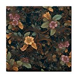 Floral Seamless Pattern Decorative Tile Coaster