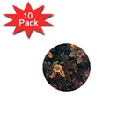 Floral Seamless Pattern Decorative 1  Mini Buttons (10 pack) 