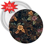 Floral Seamless Pattern Decorative 3  Buttons (10 pack) 