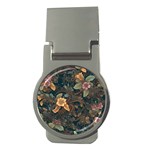 Floral Seamless Pattern Decorative Money Clips (Round) 