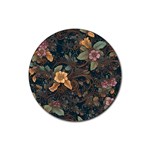 Floral Seamless Pattern Decorative Rubber Coaster (Round)