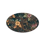 Floral Seamless Pattern Decorative Sticker Oval (10 pack)