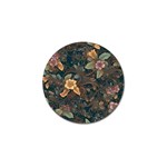 Floral Seamless Pattern Decorative Golf Ball Marker