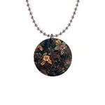 Floral Seamless Pattern Decorative 1  Button Necklace