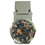 Floral Seamless Pattern Decorative Money Clip Watches