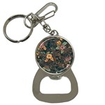 Floral Seamless Pattern Decorative Bottle Opener Key Chain