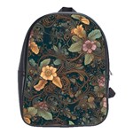 Floral Seamless Pattern Decorative School Bag (Large)