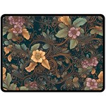 Floral Seamless Pattern Decorative Fleece Blanket (Large)