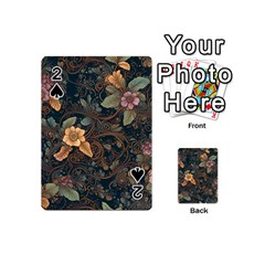 Floral Seamless Pattern Decorative Playing Cards 54 Designs (Mini) from ArtsNow.com Front - Spade2