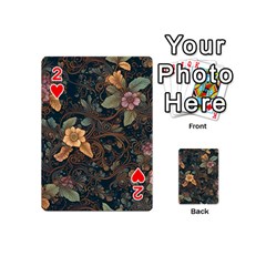 Floral Seamless Pattern Decorative Playing Cards 54 Designs (Mini) from ArtsNow.com Front - Heart2