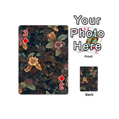 Floral Seamless Pattern Decorative Playing Cards 54 Designs (Mini) from ArtsNow.com Front - Diamond3