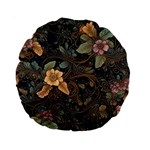 Floral Seamless Pattern Decorative Standard 15  Premium Round Cushions