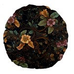 Floral Seamless Pattern Decorative Large 18  Premium Round Cushions