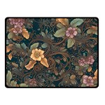 Floral Seamless Pattern Decorative Two Sides Fleece Blanket (Small)