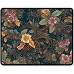 Floral Seamless Pattern Decorative Two Sides Fleece Blanket (Medium)