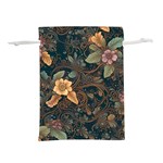 Floral Seamless Pattern Decorative Lightweight Drawstring Pouch (S)