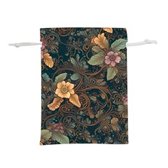 Floral Seamless Pattern Decorative Lightweight Drawstring Pouch (M) from ArtsNow.com Back