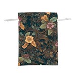 Floral Seamless Pattern Decorative Lightweight Drawstring Pouch (L)