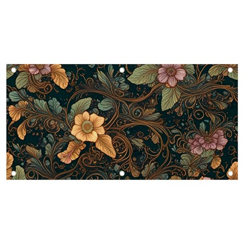 Floral Seamless Pattern Decorative Banner and Sign 4  x 2  from ArtsNow.com Front