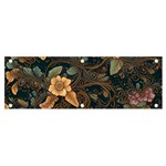 Floral Seamless Pattern Decorative Banner and Sign 6  x 2 