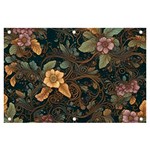 Floral Seamless Pattern Decorative Banner and Sign 6  x 4 