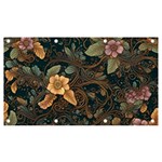 Floral Seamless Pattern Decorative Banner and Sign 7  x 4 