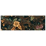 Floral Seamless Pattern Decorative Banner and Sign 9  x 3 