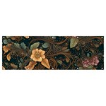 Floral Seamless Pattern Decorative Banner and Sign 12  x 4 