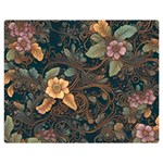 Floral Seamless Pattern Decorative Premium Plush Fleece Blanket (Medium)