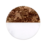 Floral Seamless Pattern Decorative Classic Marble Wood Coaster (Round) 