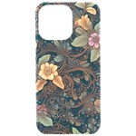 Floral Seamless Pattern Decorative iPhone 15 Pro Max Black UV Print PC Hardshell Case