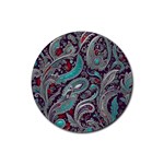 Seamless Pattern Paisley Decorative Rubber Coaster (Round)