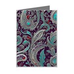 Seamless Pattern Paisley Decorative Mini Greeting Card